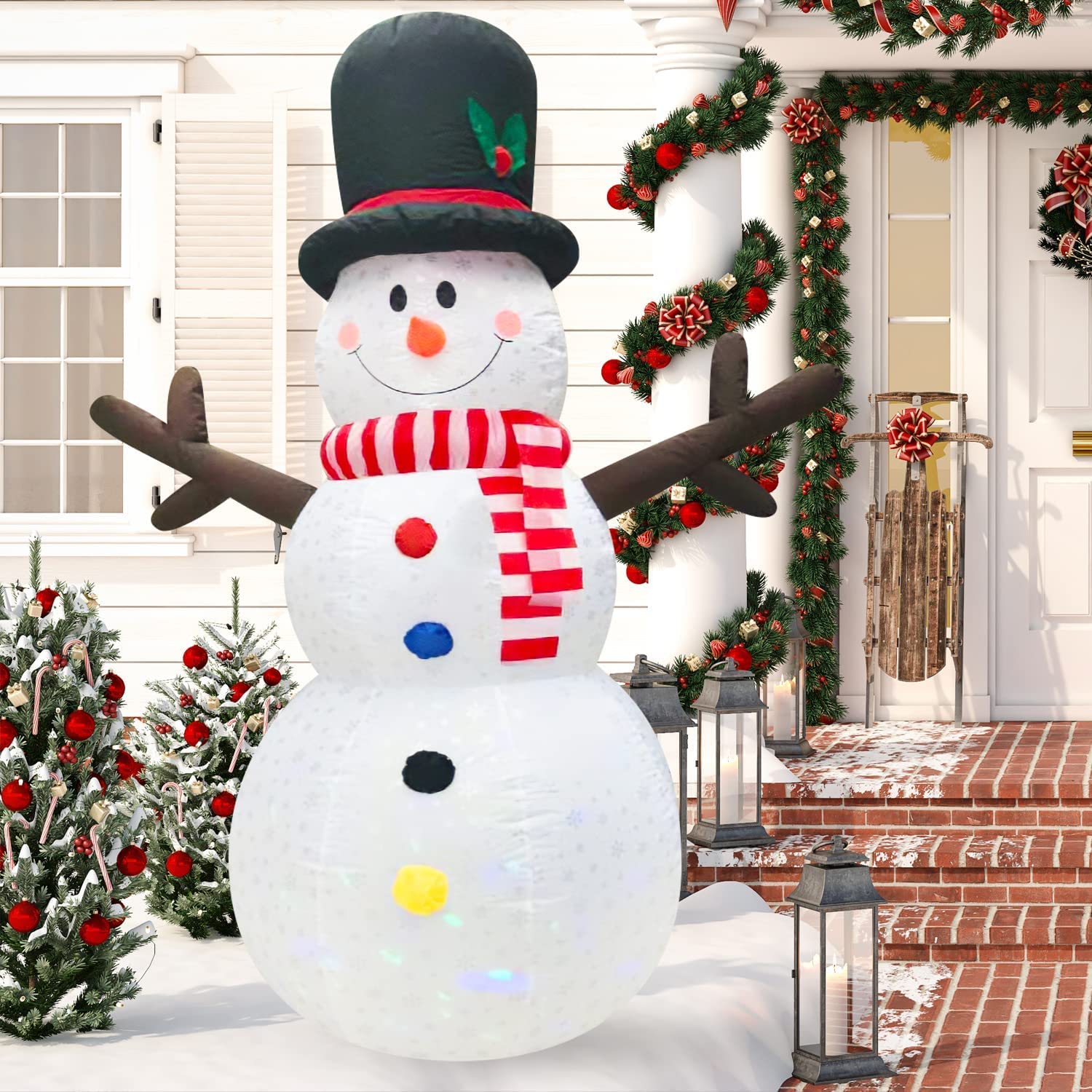 Amazon.co.jp: HappyThings屋外クリスマスデコレーション 庭 空気注入